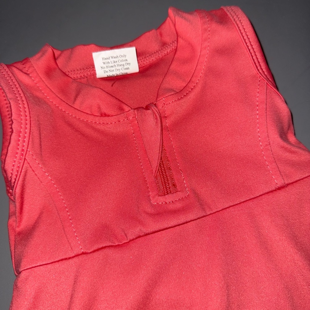 Sleeveless Coral Kids Dress - Picture 2 of 3
